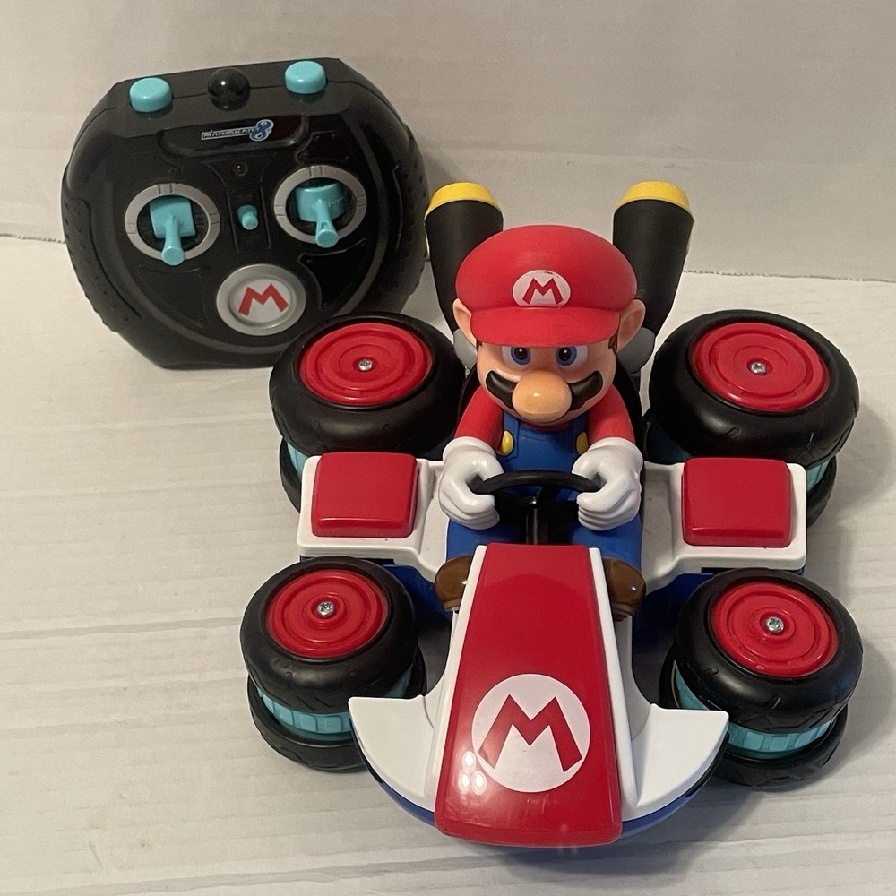 Super Mario Kart RC Car World Nintendo Anti-Gravity W/ Remote Tested Working - Picture 8 of 8